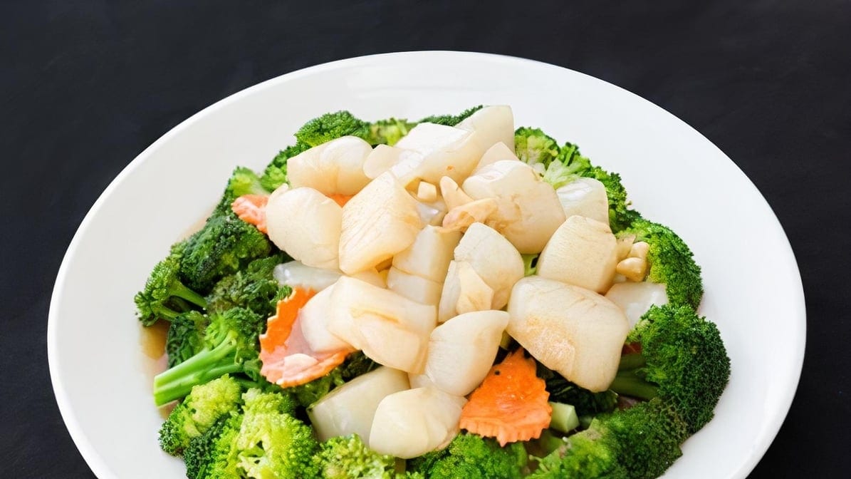 Garlic & Pepper Scallops.